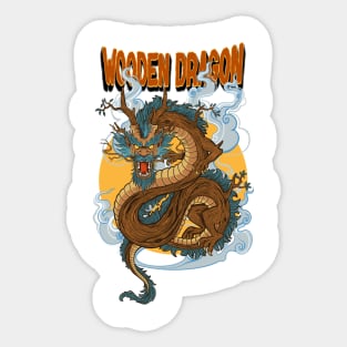 Wooden Dragon Sticker